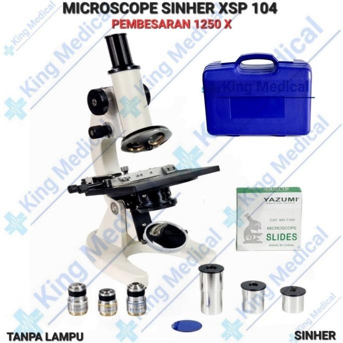 Mikroskop Lanjutan Siswa Microscope Xsp 13 Ae Xsp-13Ae 1250X + Lampu