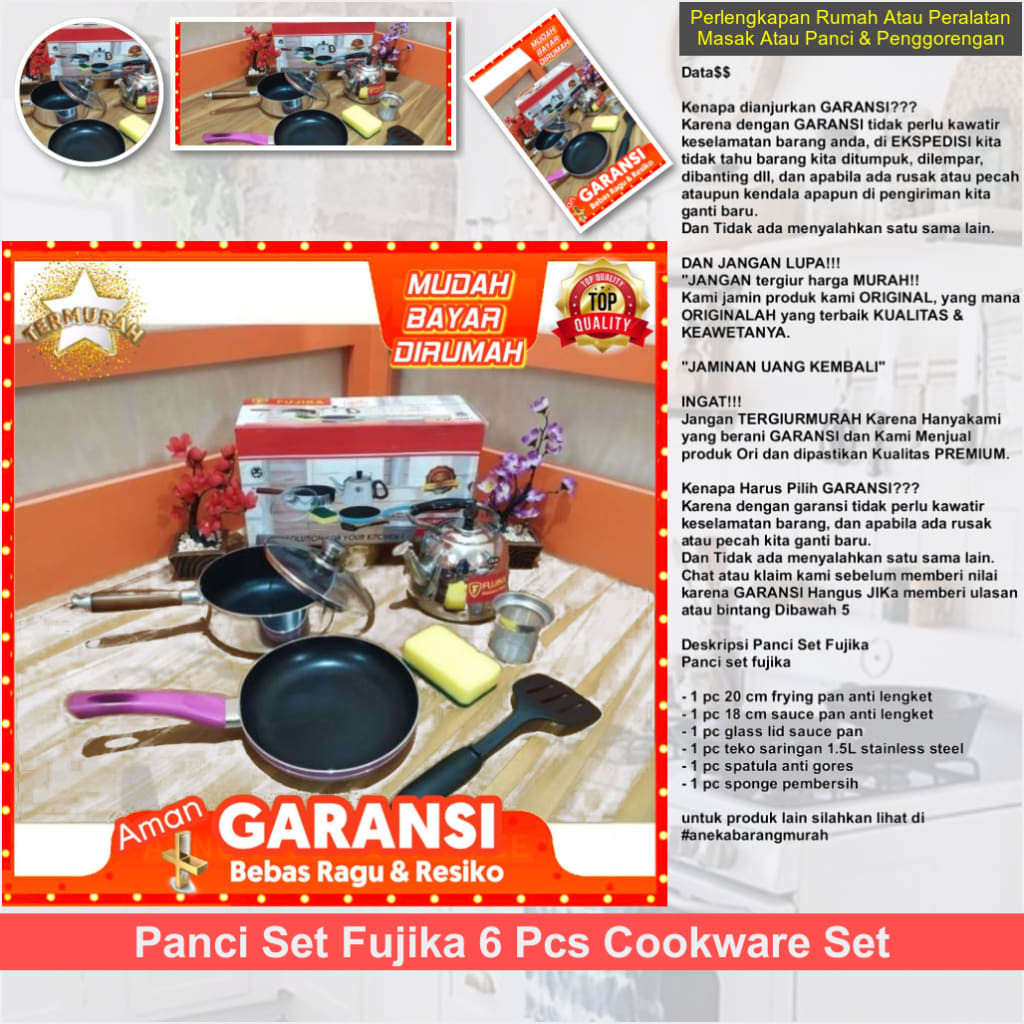 PANCI SET FUJIKA 6 PCS COOKWARE SET