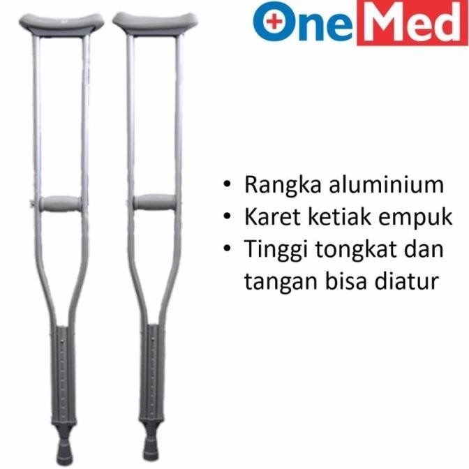 Tongkat Ketiak Tongkat Bantu Jalan Kruk Ketiak Satuan & Sepasang