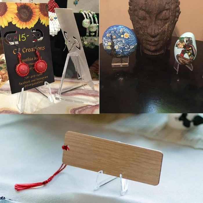 

MURAH betulan 1 pcs Stand holder Akrilik Pajangan foto Display Dudukan Koin Bitcoin Medali Perak photo Display Stand Acrylic Challenge Coin Holder 58mm Akrilik tent card holder stand-acrylic brosur display