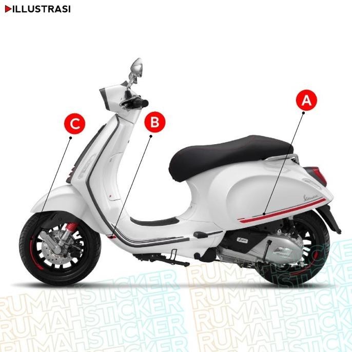 Sticker Cutting List Vespa Universal Mode Striping Vespa Sprint Carbon