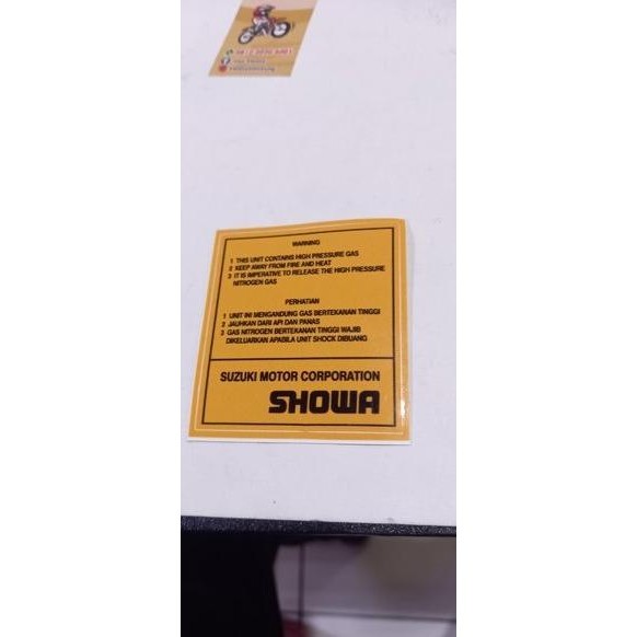 Stiker showa monoshock Suzuki TS125 stiker monoshock Suzuki TS125 stiker showa Suzuki TS125