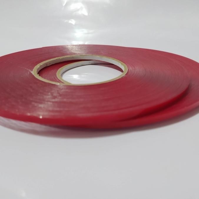 

Double tape 500 mikron bening elastis rubber 4mm