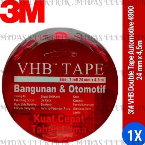 

3M VHB Double Tape Foam Automotive Mobil 4900 Merah Size 24 mm x 4.5 m