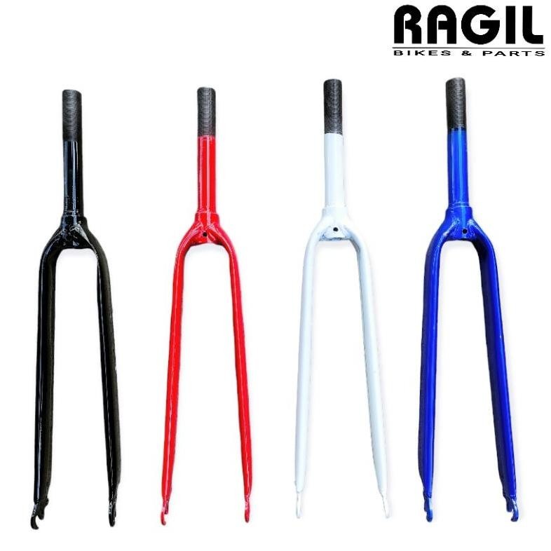 Viral Fork Sepeda Fixie 700 C 700C Garpu Standar Dan Oversize 22.2 25.4 28.6 Hitam Putih Merah Biru 