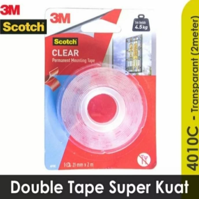 

Dobel tape 3m permanent mounting tape 2meter 21mm/dobel tape bening