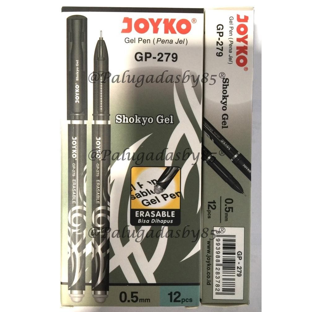 

df-8 (1 Pak Isi 12 Pcs) Erasable Gel Pen Pulpen Bisa Dihapus Joyko GP-279 Shokyo 0.5 mm / Pena Gel Joyko GP 279 / Pulpen Gel Joyko 279 / GP279 / Pulpen Joyko / Pena Joyko / Pulpen Gel Joyko Original
