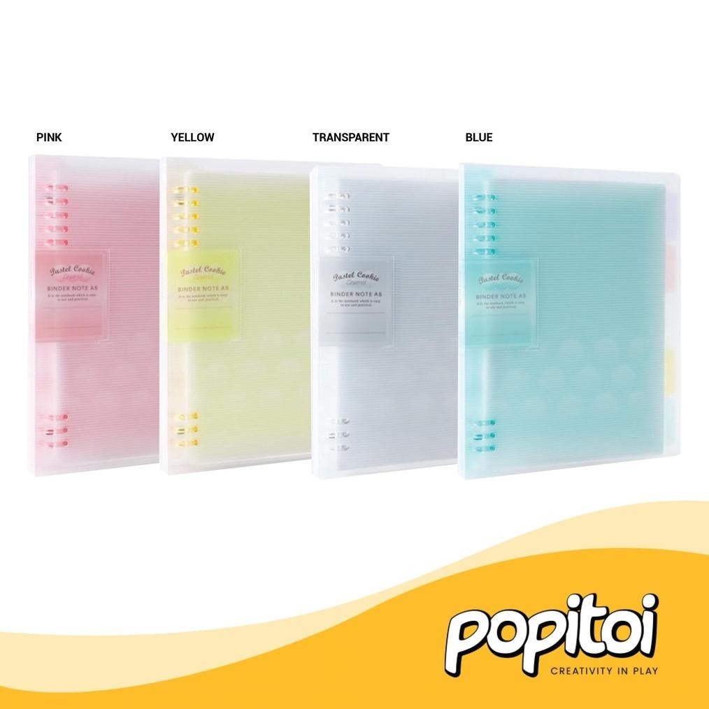 

CQ37 Kokuyo Pastel Cookie 8-Ring Loose Leaf Binder with 5 Index Tabs A5 B5 Notebook Termurah