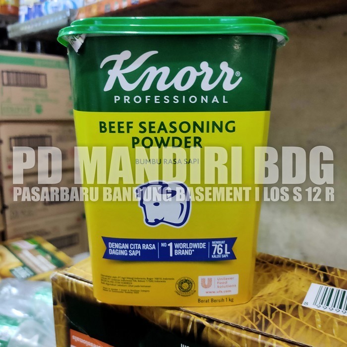 

Knorr Beef Seasoning Powder 1Kg / Kaldu Daging Sapi By Knorr / Bubuk