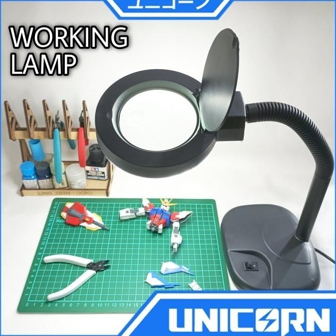 

WORKING LAMP + MAGNIFIER /LAMPU KACA PEMBESAR MERAKIT GUNDAM MODEL KIT