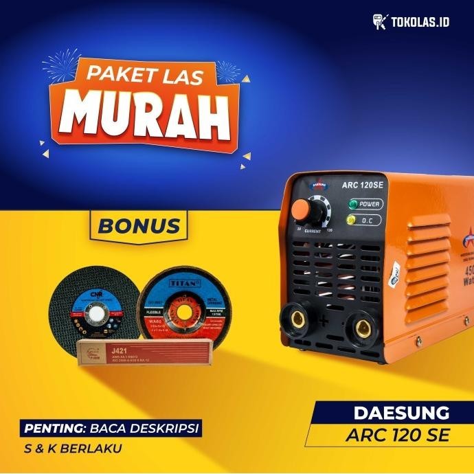 Mesin Travo Las Inverter Daesung Mma Arc 120 Se Arc120 450 Watt 450 W