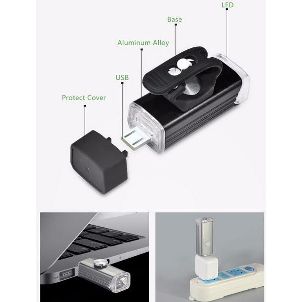 Rockbros Lampu Senter Depan Sepeda Usb Super Terang Mtb Aksesoris  Ready