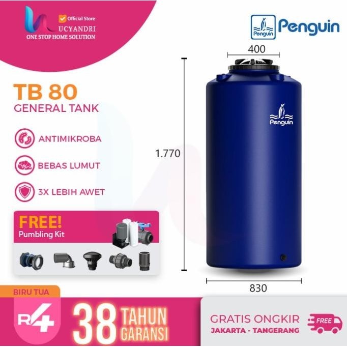 Toren Air Penguin TB80 Tangki Air Plastik 800 L Tandon TB 80