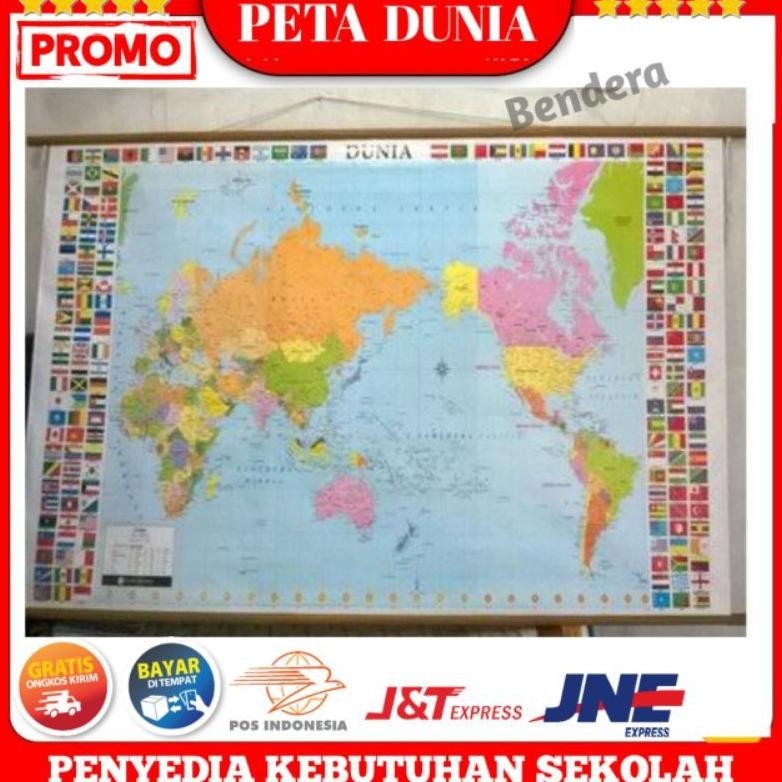 

Vd08 Peta Dunia ( Terlaris ) Peta Dunia Edisi Gantung / Peta Dunia Ukuran Sedang, Besar & Kecil / Promo
