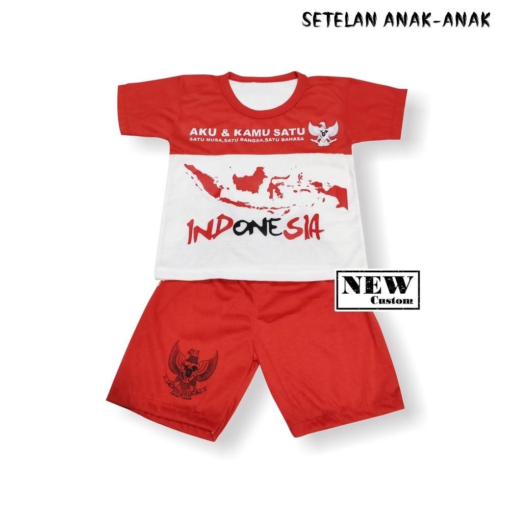 Sale Baju 17 Agustus Tahun Ke 79 / Setelan Baju Merah Putih 17 Agustusan Anak Anak 2024