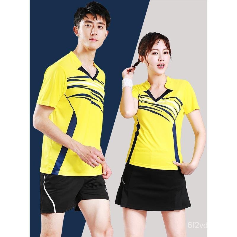 Pakaian Olahraga Badminton Pria dan Wanita, Pakaian Badminton Kompetisi Bernapas Cepat Kering