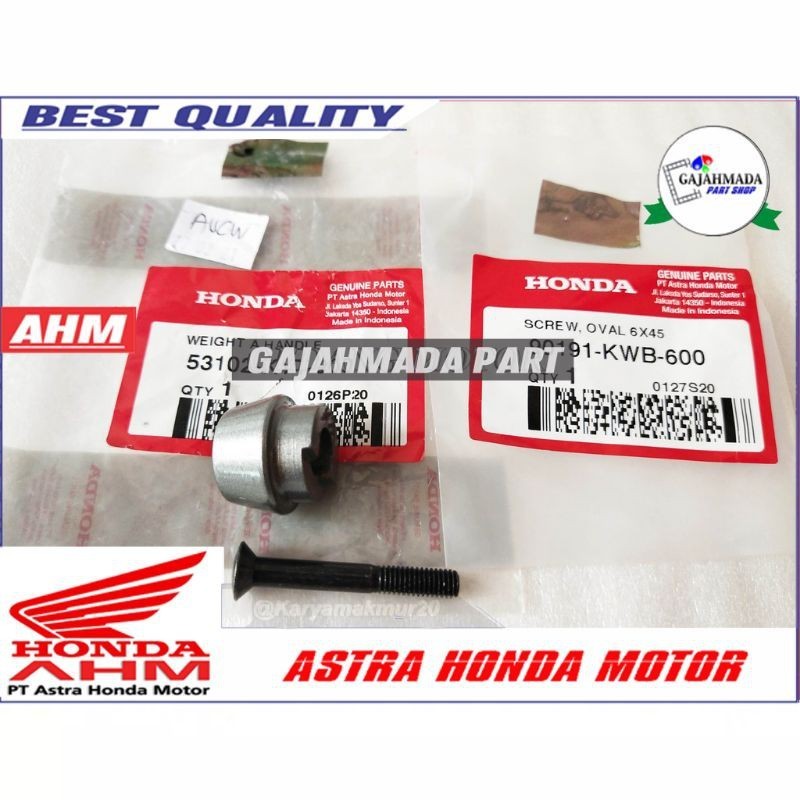 JALU BALANCER STANG STIR SCOOPY KARBU SILVER PLUS BAUT ORI AHM