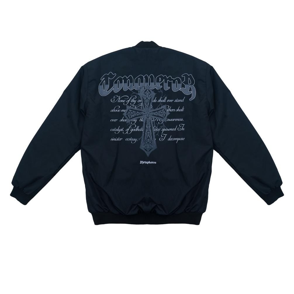 Jaket Pria Keren Metaphores Bomber Jacket Conqueror Black