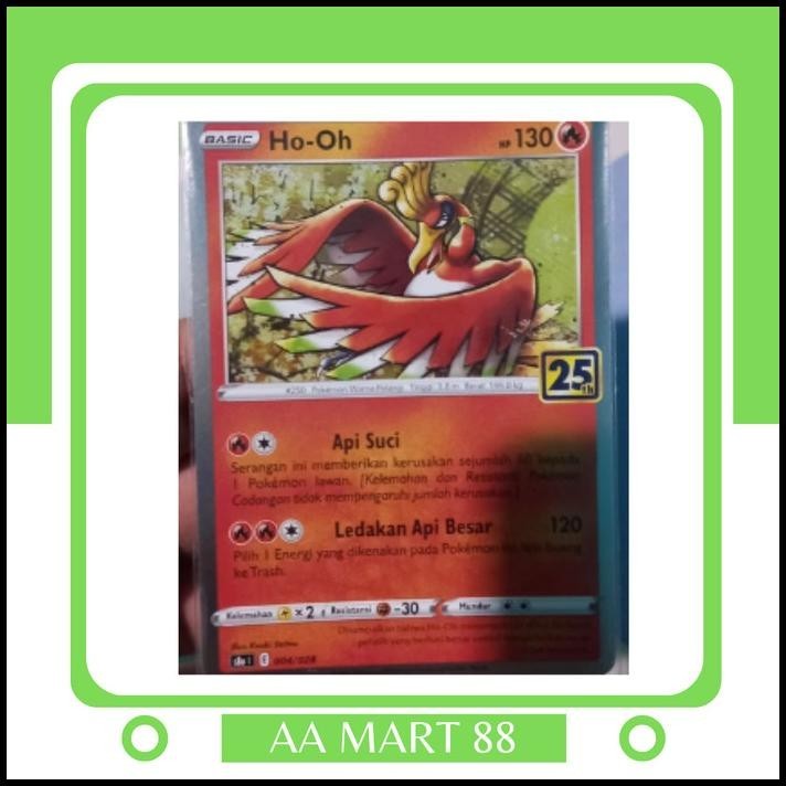 TERBARU KARTU POKEMON TCG INDONESIA HOOH 25TH ANNIVERSARY 