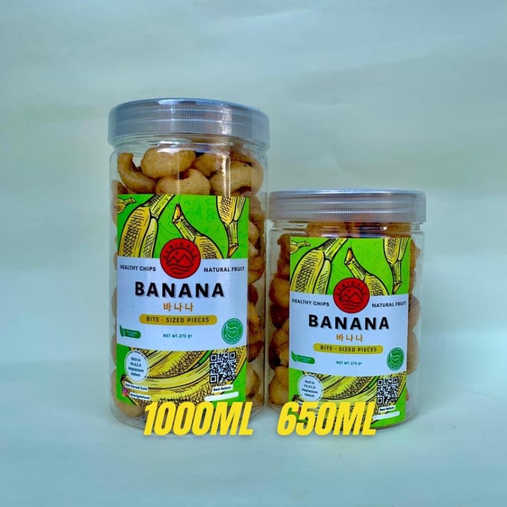 

JPF-1015 Serigale Rambak Pisang Premium I Kemasan Toples 1000 ML I Premium Rambak Pisang I Keripik Pisang Mix I Camilan Diet Sehat Murah