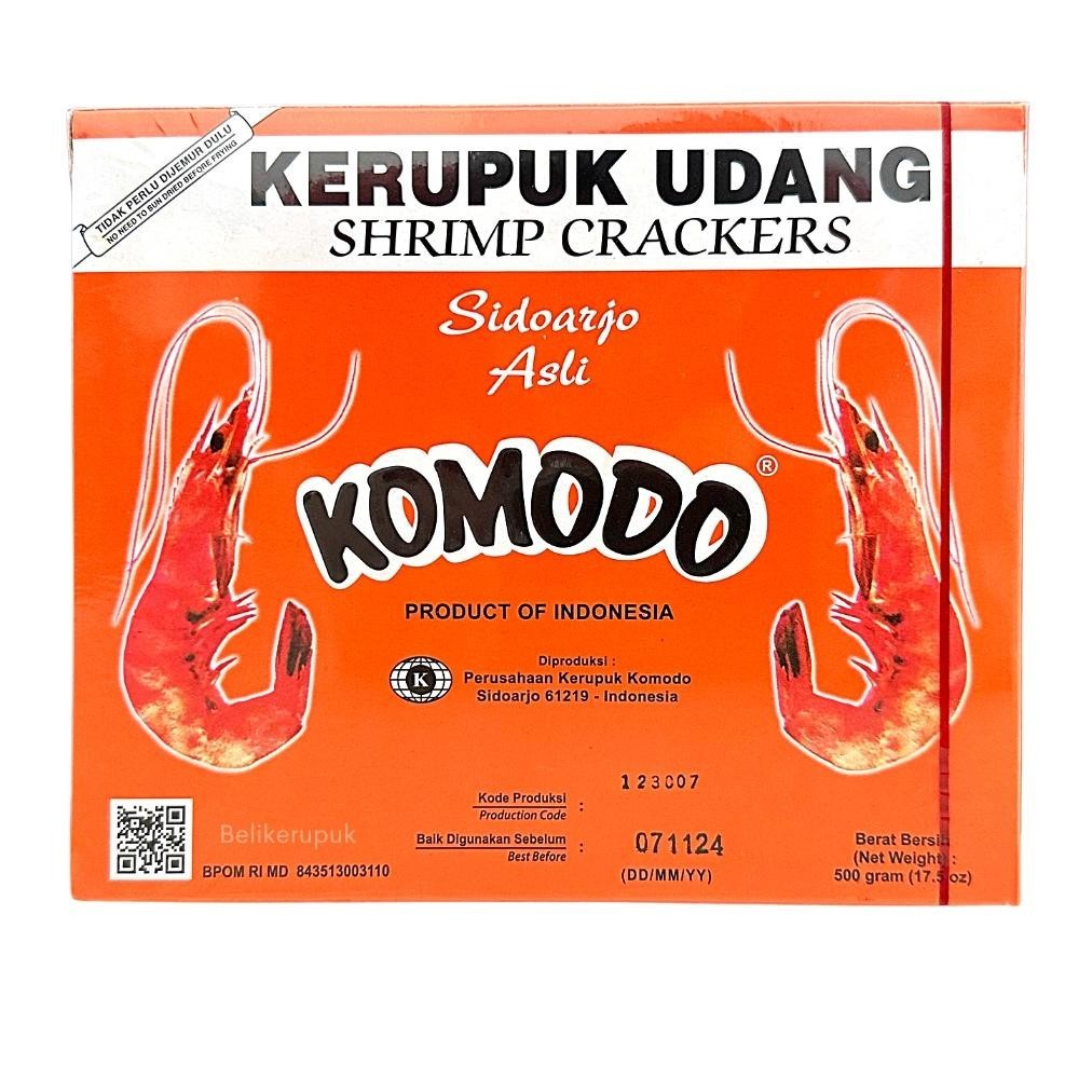 

t-56 KOMODO ORANGE KOTAK Kerupuk Udang Mentah 500g Krupuk Udang Murah