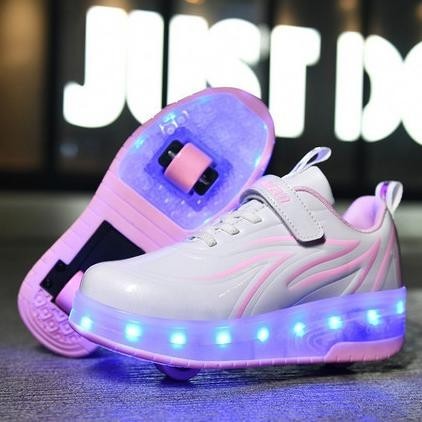 Roller Shoes Heelys Led Light Sneakers Dengan Dua Roda Untuk Anak-Anak