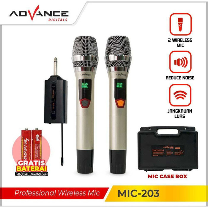 Advance Profesional Mic Wireless Mic-203