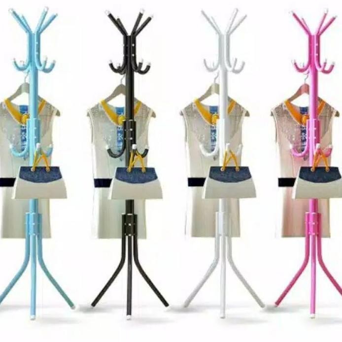 Stand Hanger Gantungan Baju Jaket Gantungan Tas Helm Rak Topi Rak Baju Berdiri Rak Helm
