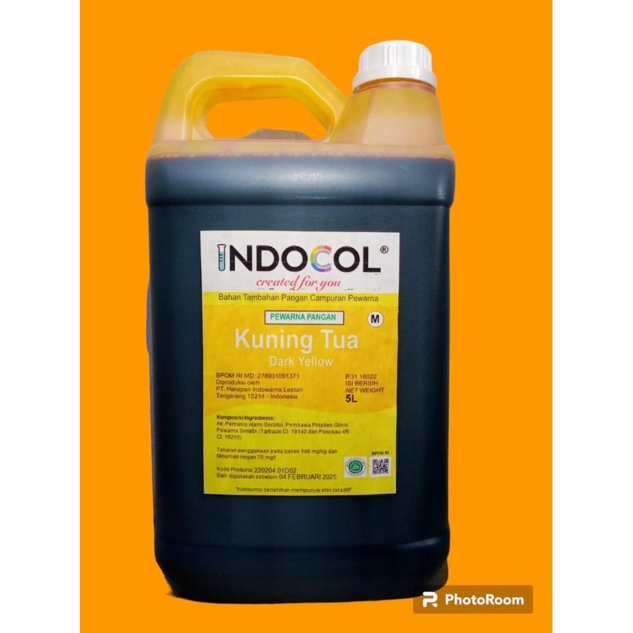 

Indocol Pewarna Cair Kuning Tua (5 Liter)