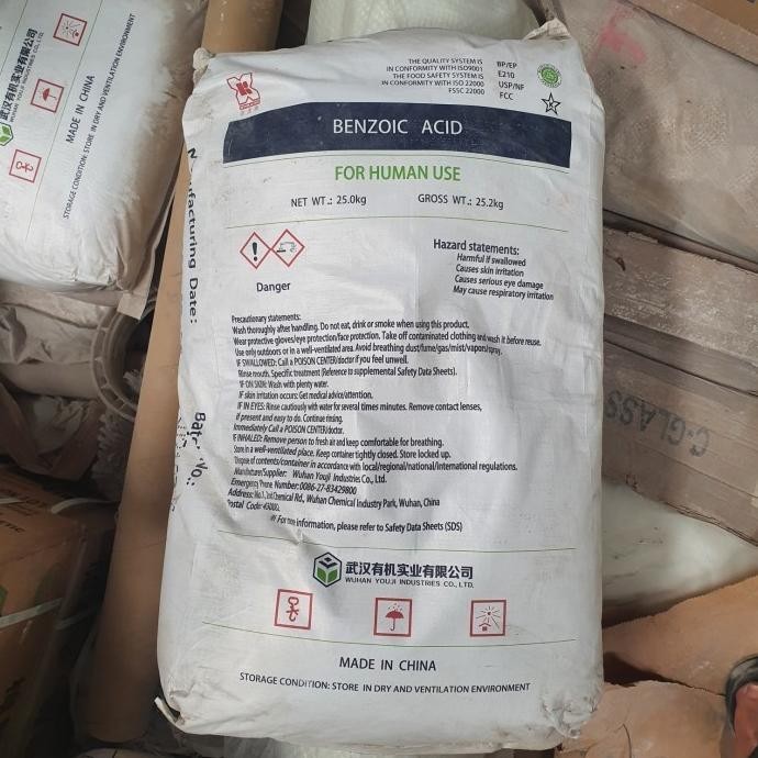 

Asam Benzoat / Benzoic Acid Cina Food Grade - 25 Kg