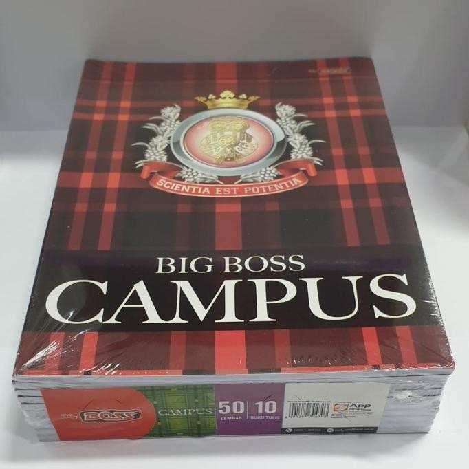 

BUKU TULIS BIG BOSS CAMPUS ISI 50 LEMBAR. 10BK SINAR MAS BUKU TULIS SEKOLAH ANAK TERLARIS TERBARU ASLI TERMURAH BERKUALITAS BAGUS GROSIR COD BAYAR DI TEMPAT