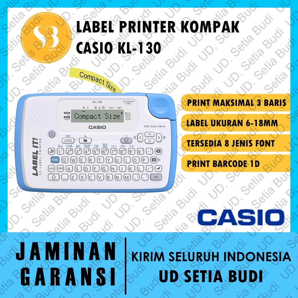 

Originial Label Printer Compact Casio Kl-130 Label It Kl130 Asli