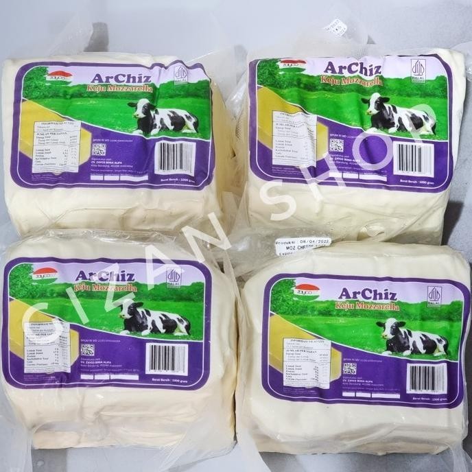 

Keju Mozarella Arla Archiz 1 kg Halal Impor Mozarela