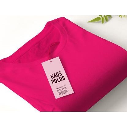 Kaos Polos T-Shirt Polos Baju Fanta Pink Pria/Wanita