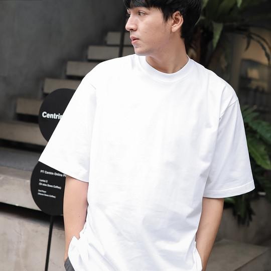 Kaos Polos Oversize Pria / Kaos Polos Combed 24S Oversize - Putih