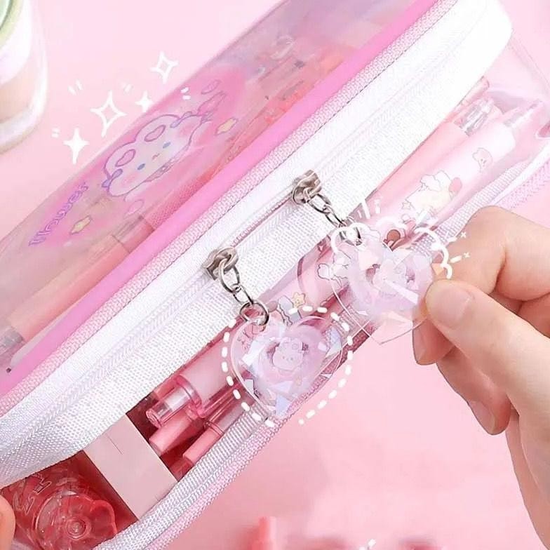 

Fx-23 Ev St1 Kotak Pensil Transparan Kawai , Tempat Pencil Case Kapasitas Besar Promo Gila