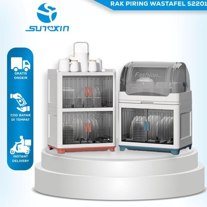 Sunxin  Rak Piring Wastafel S2201/ Rak Cangkir /  Rak Piring Plastik /