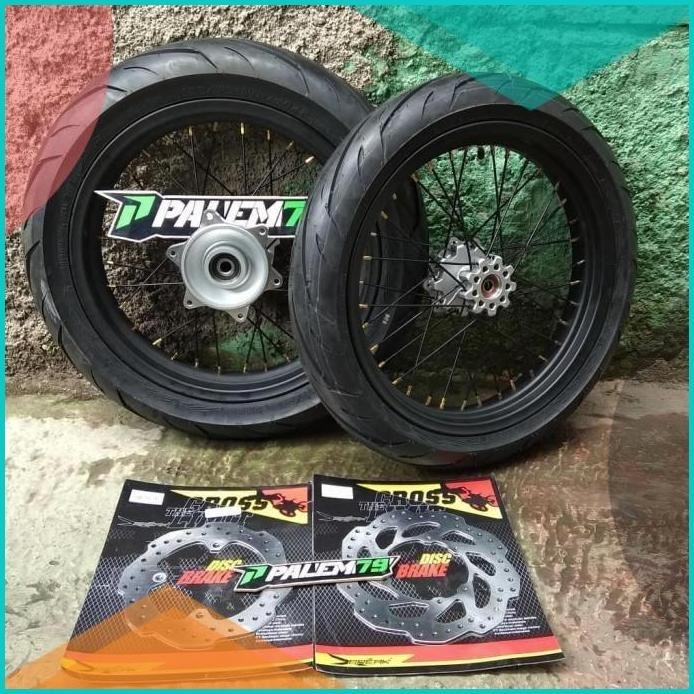 Wheelset CRF 150 L 17 110 & 130 - Paket Ban IRC Exato Supermoto CRF150