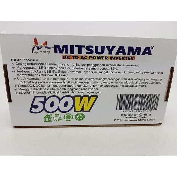 BISA COD POWER INVERTER MITSUYAMA 500 WATT INVERTER DC 12VOLT TO AC 500WATT BISA COD