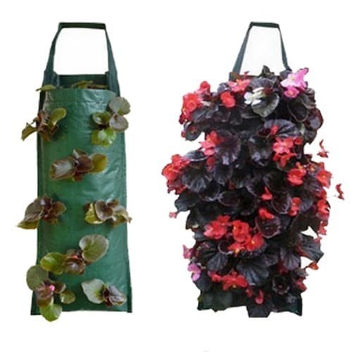 ~~~~~] Plant Pouch Pot Gantung 8 Slits Lubang Kantong Planter Bag