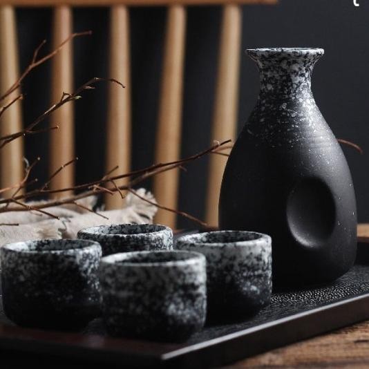 M Tea Cup Set / Gelas Cangkir Teh Kopi Kerak Jepang Rustic Unik