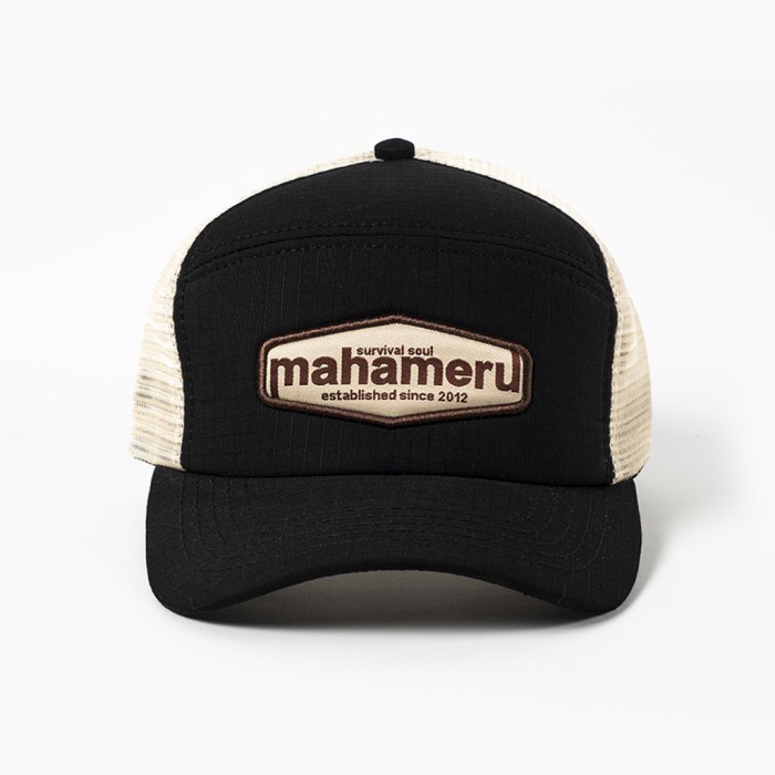 Topi Mahameru-Hjm Patch 015 Black -Trucker Hat Mahameru