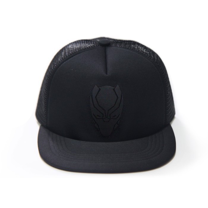 Snapback Topi Trucker Hiphop Dewasa Black Logo Black Panther