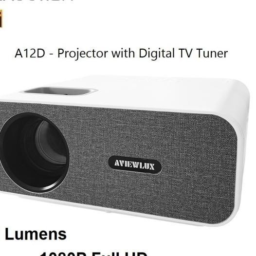 Aviewlux A12 Wifi Digital Tv Tuner - Proyektor 3200 Lumens Tv Digital