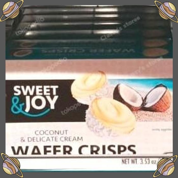 

[CLS] SWEET & JOY COCONUT DELICATE CREAM WAFER CRISPS 100 GR/WAFER/CEMILAN