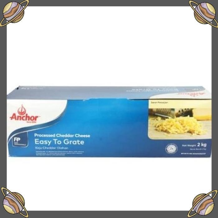 

[CLS] ANCHOR PROCESSED CHEDDAR CHEESE 2KG/EASY TO GRATE/KEJU/CHEESE