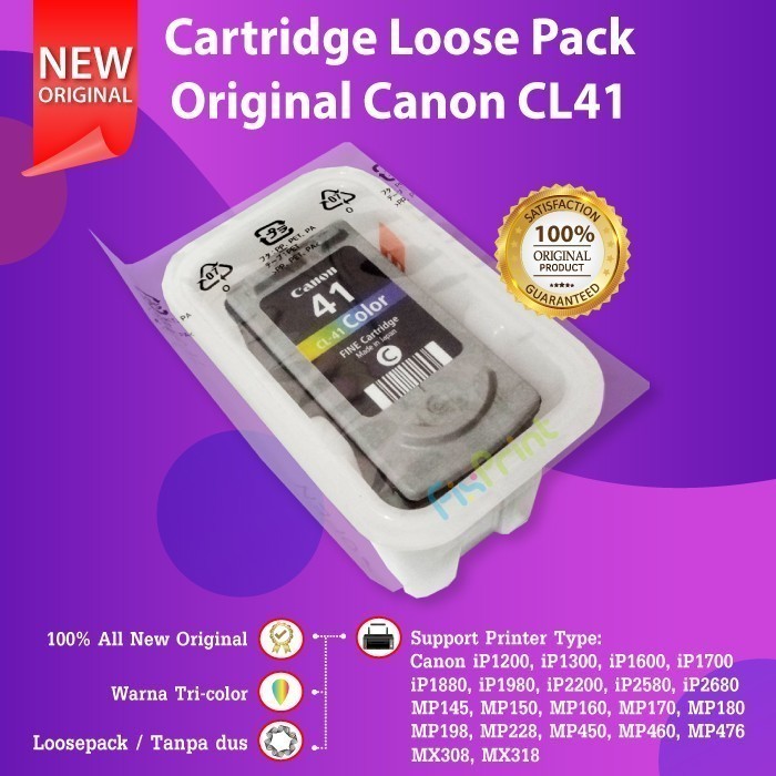 Wade Cartridge Original Canon Cl41 Cl 41 Tinta Printer Ip1980 Ip1880 Mp198