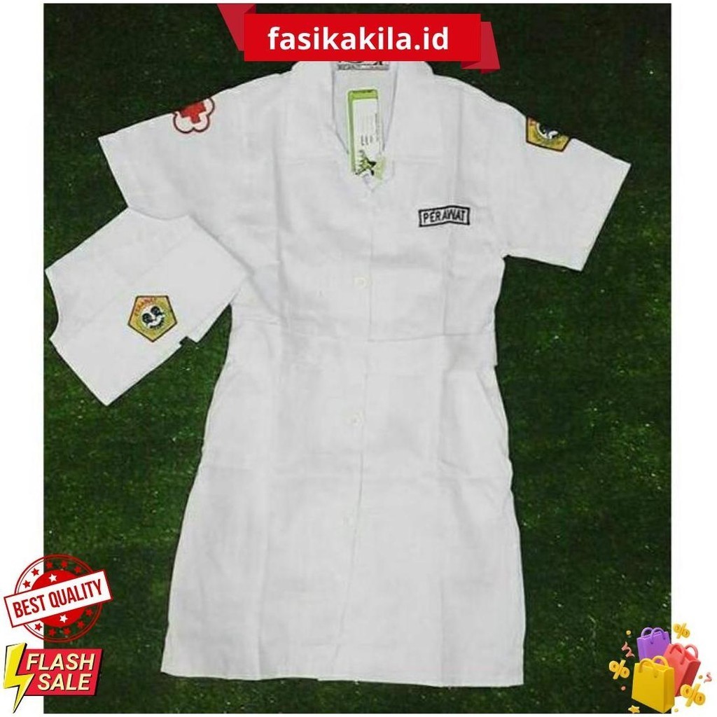 Baju Perawat Anak Baju Anak Perempuan Kostum Profesi Perawat Cilik Stelan Perawat Anak Seragam Suste