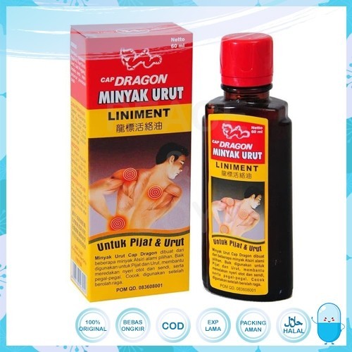 MINYAK URUT DRAGON 60 ML MINYAK PANAS PIJAT DAN URUT PEREDA NYERI OTOT SENDI DIJAMIN ORIGINAL