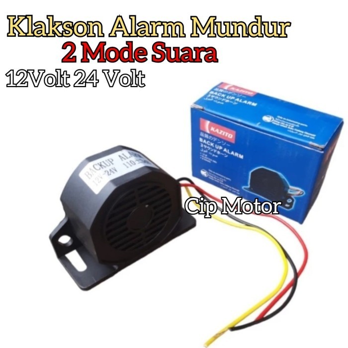 KLAKSON ALARM MUNDUR 2 SUARA 12 VOLT 24 VOLT MOBIL TRUK REM MOTOR